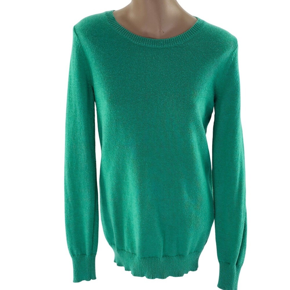Old Navy Sweater Women Medium Green Classic Crew P Dreamy Green Knit 920367-13